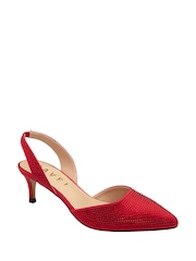 Rojo - Zapatos con tira trasera y strass de Ravel - Imagen 1 de 4
