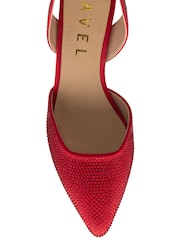 Rojo - Zapatos con tira trasera y strass de Ravel - Imagen 4 de 4