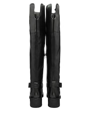 Ravel Black Leather Knee High Boots - Image 3 of 4