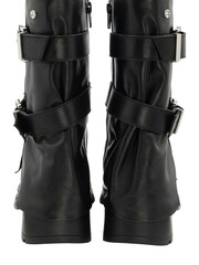 Ravel Black Leather Biker Boots - Image 4 of 4