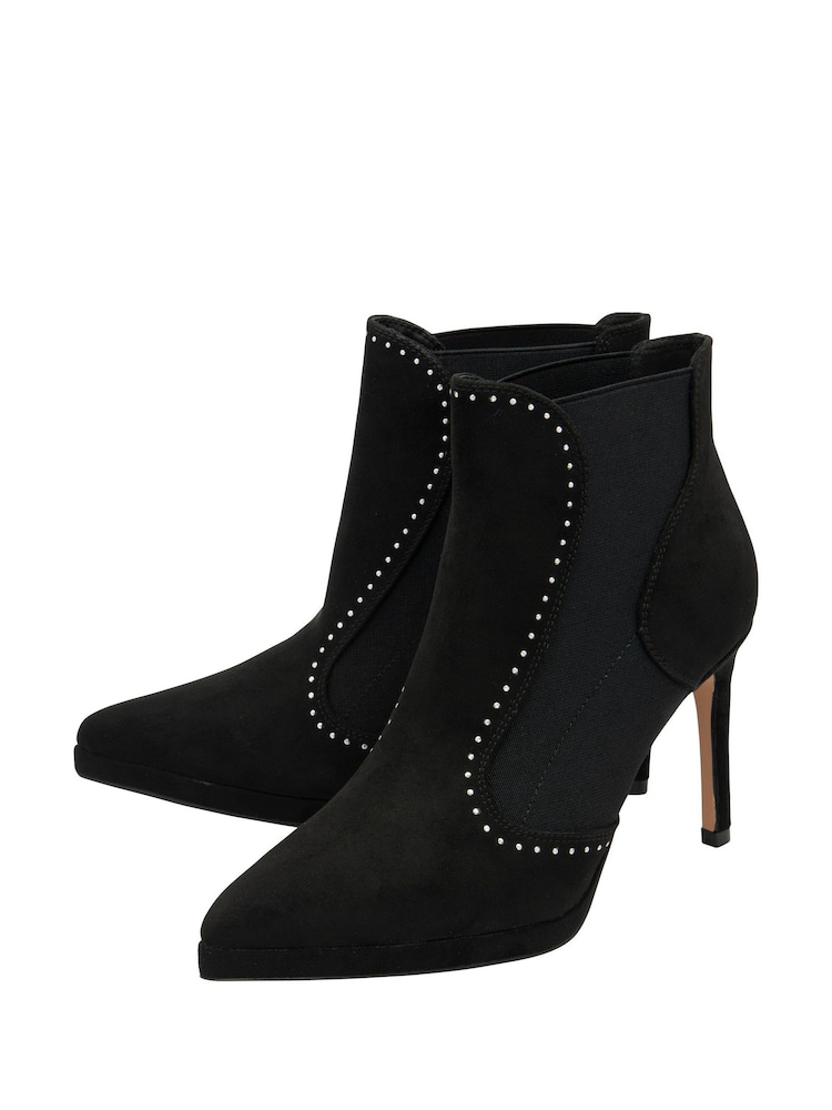 Preto - Ravel Stiletto Heel Ankle Boots - Imagem 2 de 4