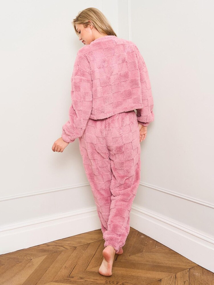 Jim Jam the Label Pink Check Twosie Pyjamas - Image 2 of 5