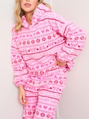 Jim Jam the Label Pink Novelty Twosie Pyjamas Set - Image 3 of 5