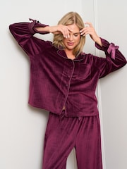 Jim Jam the Label Purple Burgundy Revere Pyjama - Image 4 of 5