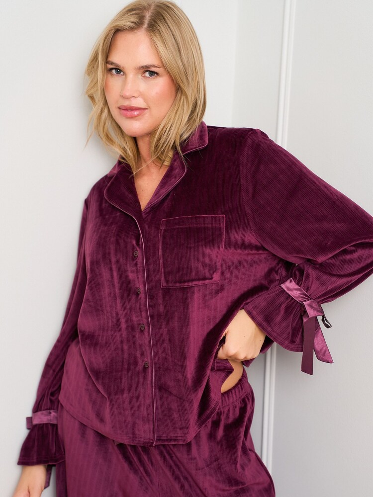 Jim Jam the Label Purple Burgundy Revere Pyjama - Image 5 of 5