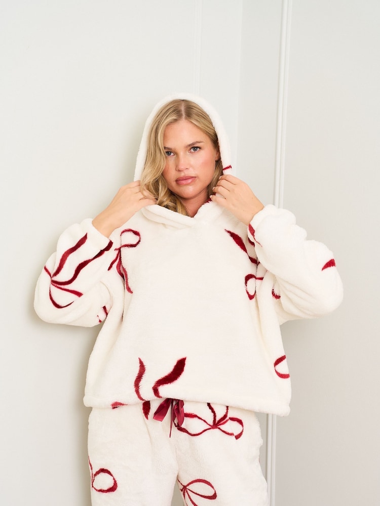 Jim Jam the Label Pink Bow Print Twosie Pyjamas - Image 5 of 5 Jim Jam the Label Pink Bow Print Twosie Pyjamas - Image 5 of 5
