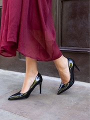 Novo Dark Black Immaculate Point Court Shoes - Image 1 of 6