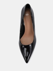 Novo Black Chrome Wide Fit Immaculate Point Court Shoes - Image 3 of 6