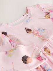 Fada rosa - Vestido canelado de manga comprida (3meses a7anos) - Imagem 4 de 4
