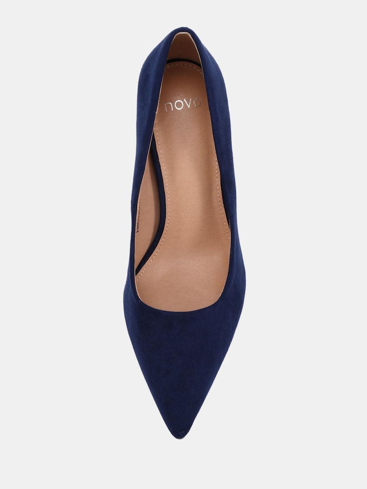 Novo Blue Wide Fit Immaculate Point Court Shoes - Image 1 of 6