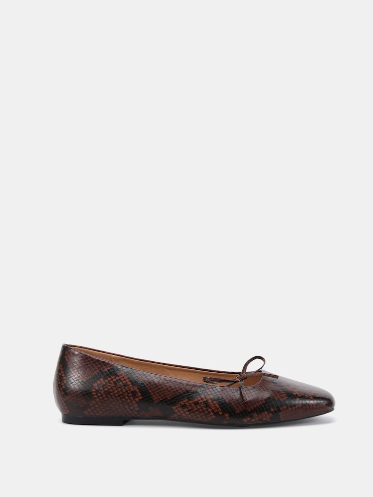 Natural - Novo Camilla Asymetric Bow Ballerinas - Imagem 2 de 6