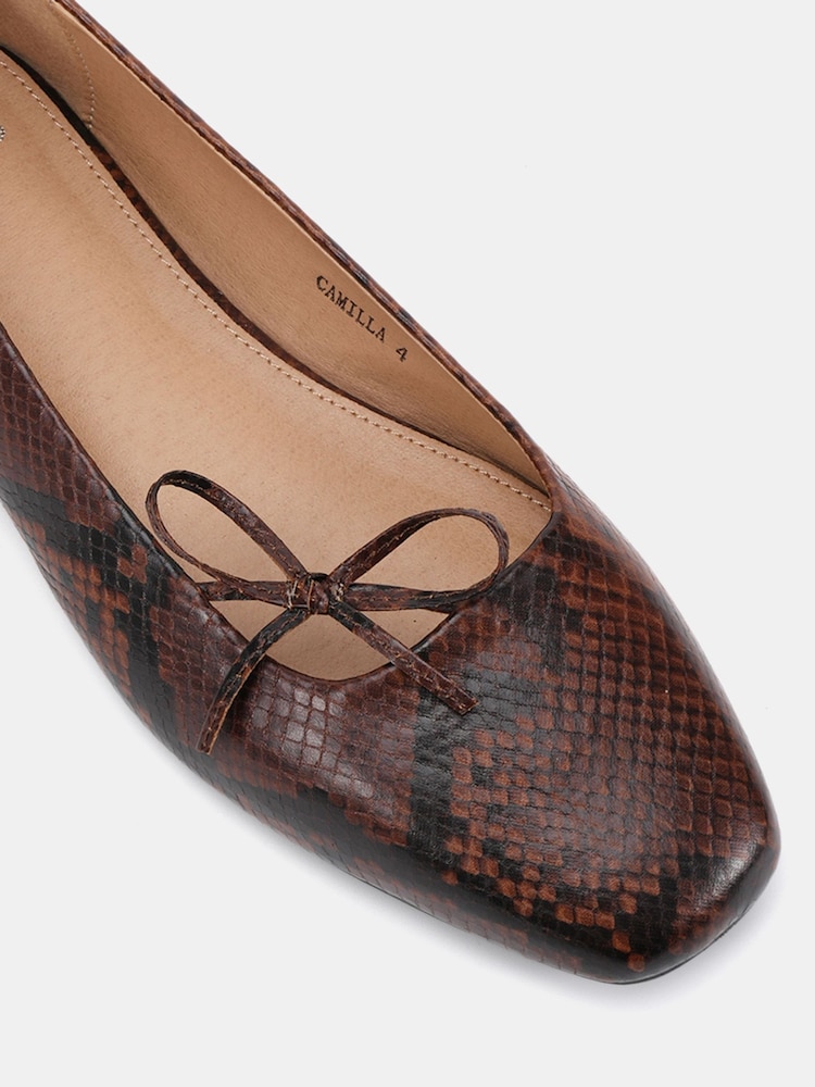 Novo Natural Camilla Asymetric Bow Ballerinas - Image 6 of 6 Novo Natural Camilla Asymetric Bow Ballerinas - Image 6 of 6