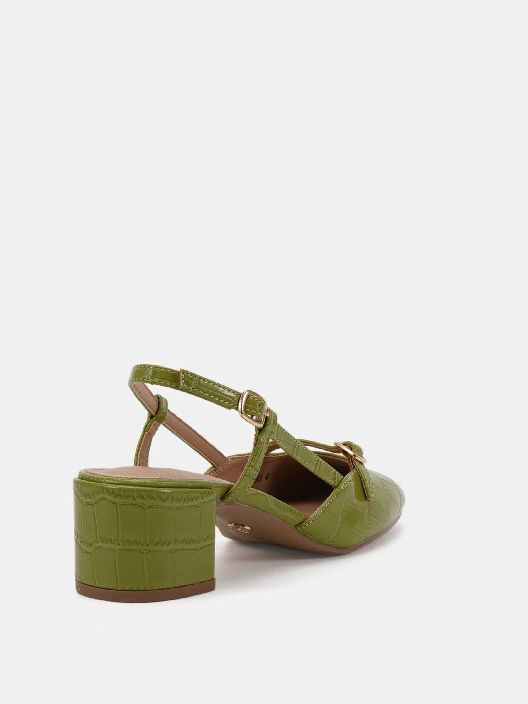 Buy Novo Green Isadora Block Heel Mary Jane Slingback Courts from