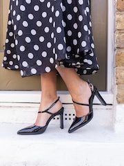 Novo Black Indie Point Toe Strappy Court Shoes - Image 1 of 6