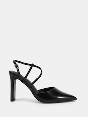 Novo Black Indie Point Toe Strappy Court Shoes - Image 2 of 6