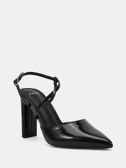 Novo Black Indie Point Toe Strappy Court Shoes - Image 3 of 6