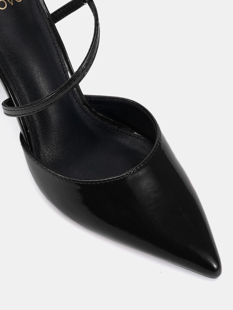 Novo Black Indie Point Toe Strappy Court Shoes - Image 6 of 6