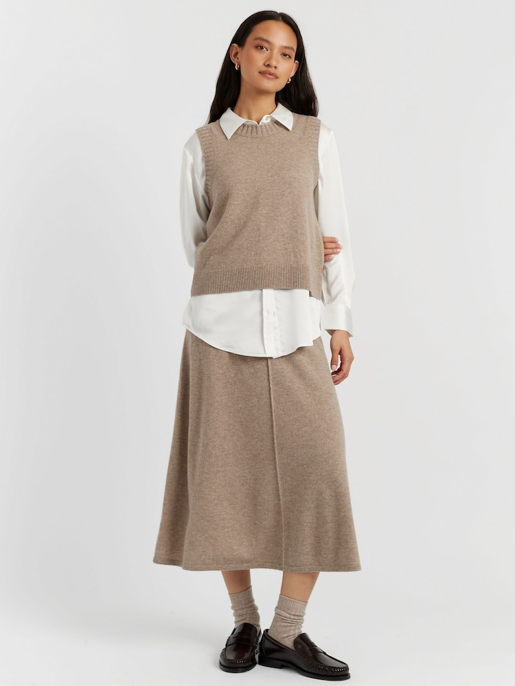 Chinti & Parker Wool Cashmere Round Neck Knitted Tank - Image 1 of 4