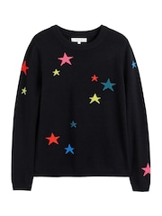 Chinti & Parker Wool Cashmere Star Black Sweater - Image 4 of 4