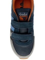 Gola Blue Kids Daytona Pure Strap Trainers - Image 4 of 4