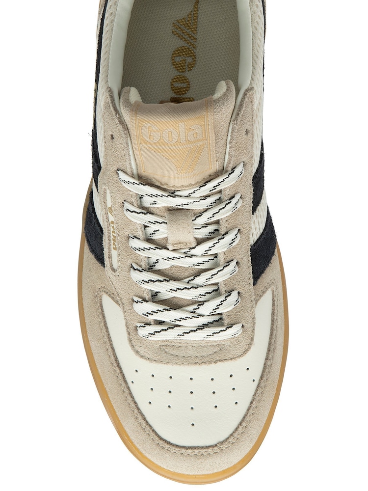 Gola White Ladies Hawk 83 Mesh Lace-Up Trainers - Image 4 of 4 Gola White Ladies Hawk 83 Mesh Lace-Up Trainers - Image 4 of 4