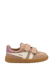 Gola Pink Kids Viper Strap Suede Trainers - Image 1 of 4