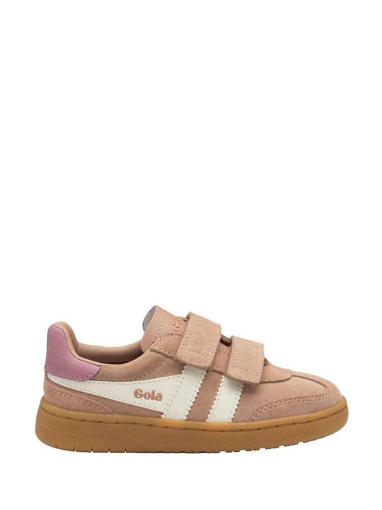 Gola Pink Kids Viper Strap Suede Trainers - Image 1 of 4 Gola Pink Kids Viper Strap Suede Trainers - Image 1 of 4