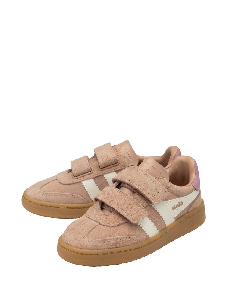 Gola Pink Kids Viper Strap Suede Trainers - Image 2 of 4 Gola Pink Kids Viper Strap Suede Trainers - Image 2 of 4
