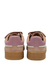 Gola Pink Kids Viper Strap Suede Trainers - Image 3 of 4