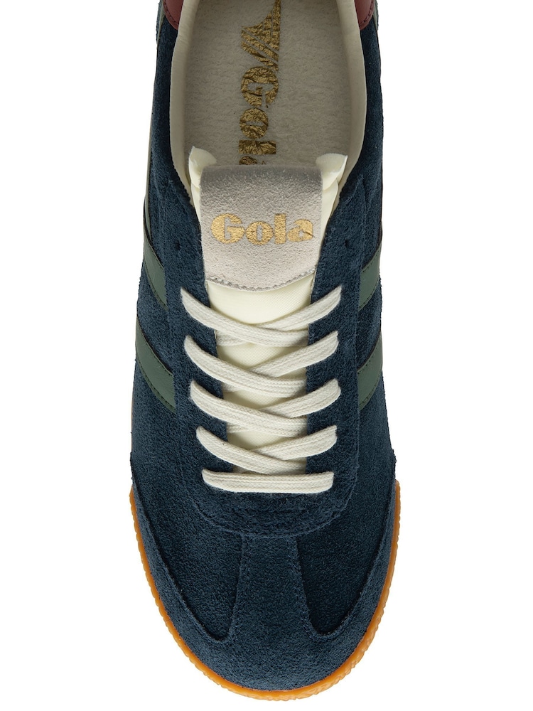 Gola Blue Mens Elan Suede Lace-Up Trainers - Image 4 of 4 Gola Blue Mens Elan Suede Lace-Up Trainers - Image 4 of 4