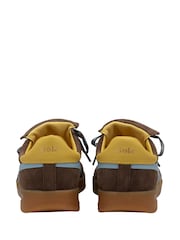 Gola Brown Ladies Stadia 86 Suede Lace-Up Trainers - Image 3 of 4