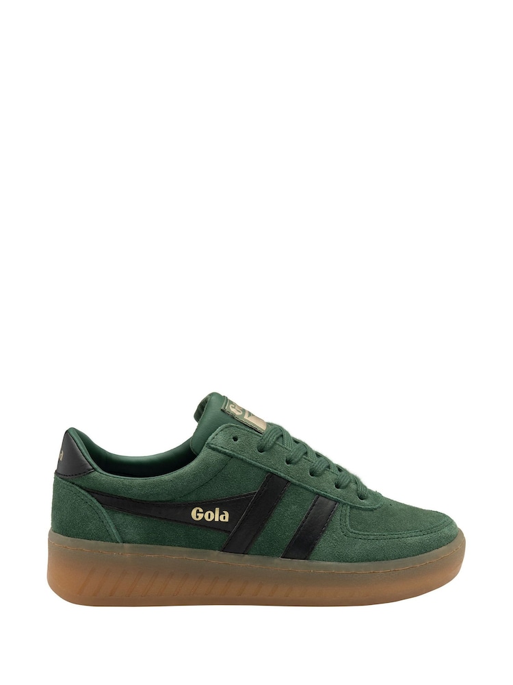 Verde - Tênis Gola Grandslam Suede com cadarço para senhoras - Imagem 1 de 4