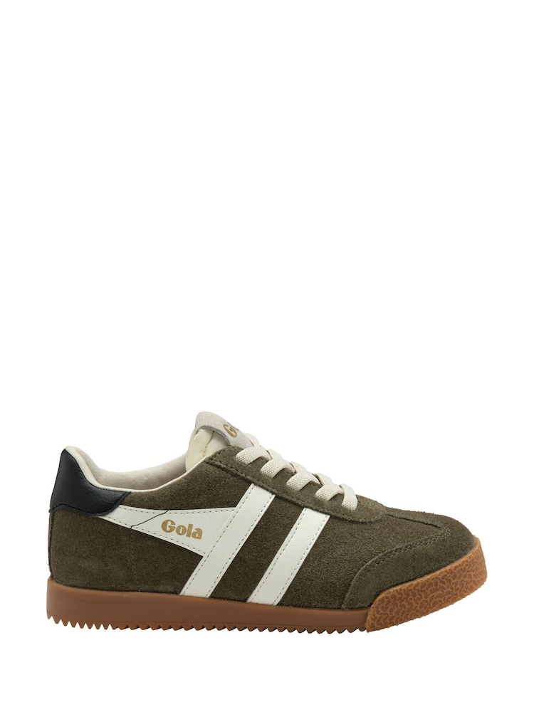 Gola Green Kids Elan Suede Lace-Up Trainers - Image 1 of 4 Gola Green Kids Elan Suede Lace-Up Trainers - Image 1 of 4