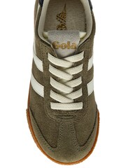 Gola Green Kids Elan Suede Lace-Up Trainers - Image 4 of 4