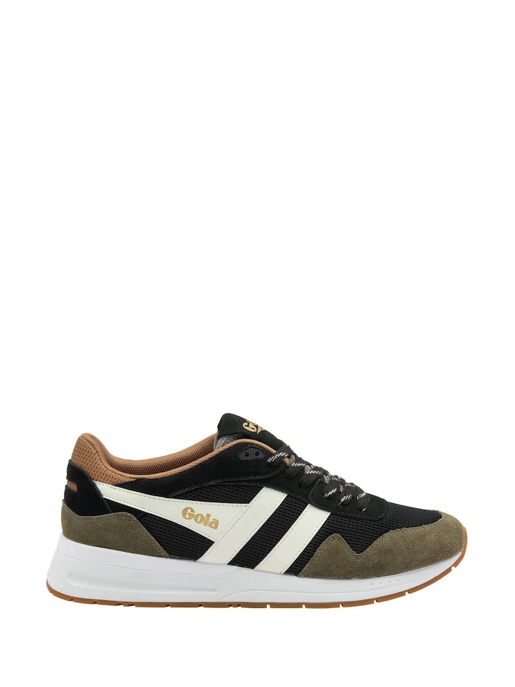 Gola Black Mens Delta Mesh Lace-Up Trainers - Image 1 of 4 Gola Black Mens Delta Mesh Lace-Up Trainers - Image 1 of 4