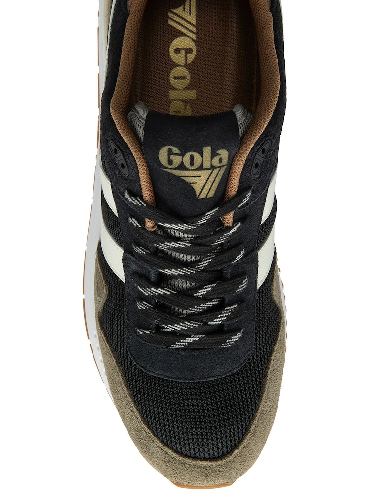 Gola Black Mens Delta Mesh Lace-Up Trainers - Image 4 of 4 Gola Black Mens Delta Mesh Lace-Up Trainers - Image 4 of 4