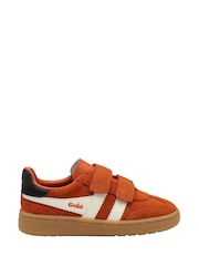 Gola Orange Kids Viper Strap Suede Trainers - Image 1 of 4