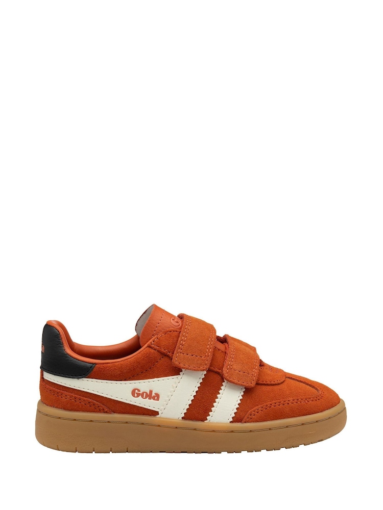 Gola Orange Kids Viper Strap Suede Trainers - Image 1 of 4 Gola Orange Kids Viper Strap Suede Trainers - Image 1 of 4