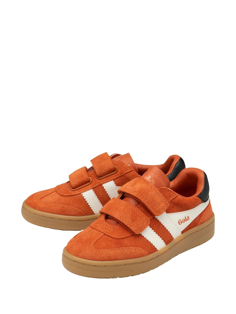 Gola Orange Kids Viper Strap Suede Trainers - Image 2 of 4 Gola Orange Kids Viper Strap Suede Trainers - Image 2 of 4