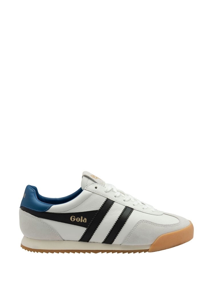 Gola White Mens Europa Leather Lace-Up Trainers - Image 1 of 4 Gola White Mens Europa Leather Lace-Up Trainers - Image 1 of 4