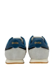 Gola White Mens Europa Leather Lace-Up Trainers - Image 4 of 4