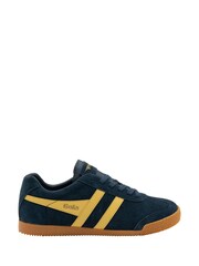 Gola Blue Mens Harrier Suede Lace-Up Trainers - Image 1 of 4