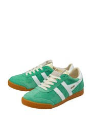 Gola Green Ladies Elan Suede Lace-Up Trainers - Image 2 of 4