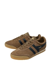 Gola Brown Mens Apollo Suede Lace-Up Trainers - Image 3 of 4
