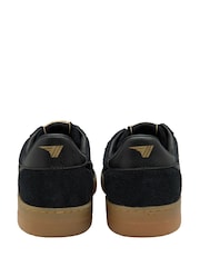 Gola Black Mens Hawk Suede 86 Lace-Up Trainers - Image 3 of 4