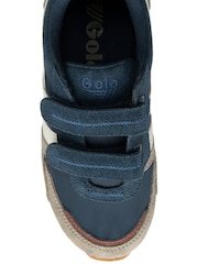 Gola Blue Light Kids Austin Strap Nylon Trainers - Image 4 of 4