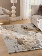 Champagne Gold Elena Abstract Rug - Image 1 of 6