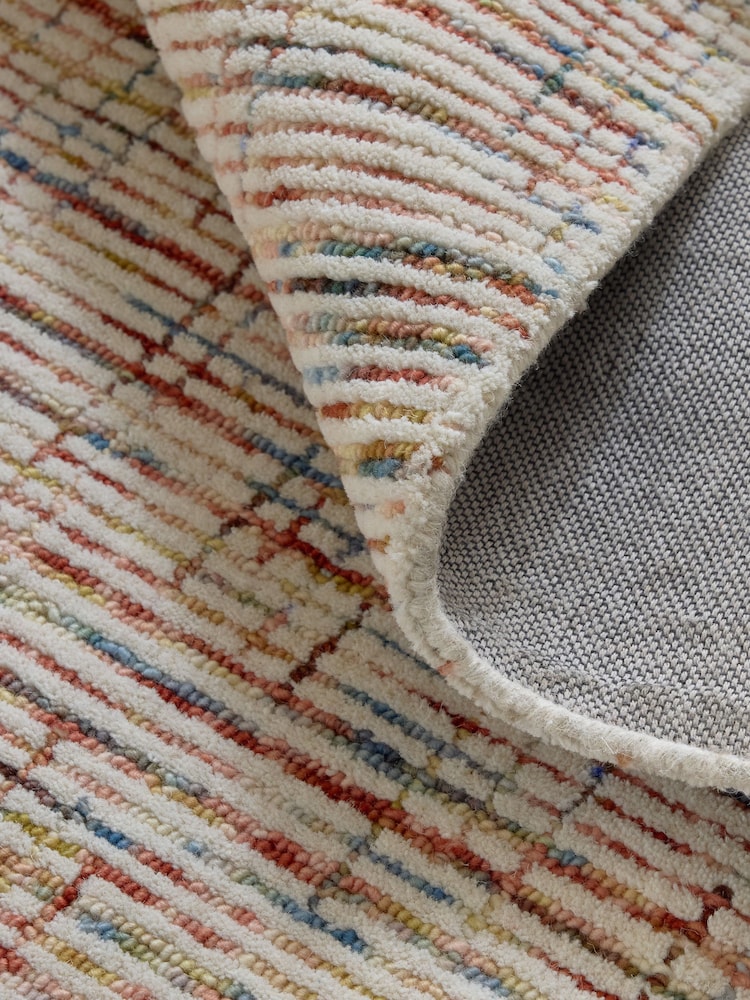 Multi Abstract Tufted Wool Rug - Image 5 of 5 Multi Abstract Tufted Wool Rug - Image 5 of 5