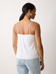 أبيض - Jigsaw Modal Lace Camisole - صورة 2 من 2
