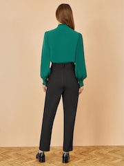 Yumi Green Frill High Neck Shirt - Image 4 of 5